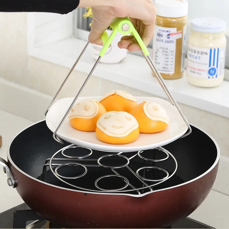 Multifunctional 7 Eggs Steamer Pot 304 Stainless Steel Food Steamed Egg Rack Kitchen Cooking Tools |