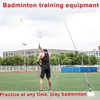 

Portable Badminton Trainer Badminton Practice Robot Professional Stretch Badminton Training Tool Self-study Shuttlecock Rebound