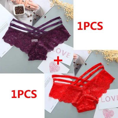 color 10 1/2 шт, сексуальные трусики для женщин, кружевные, с низкой посадкой, сексуальные трусы, одноцветные, женское нижнее белье, трусики с перекрестными ремешками, стринги - Цвет: color 10