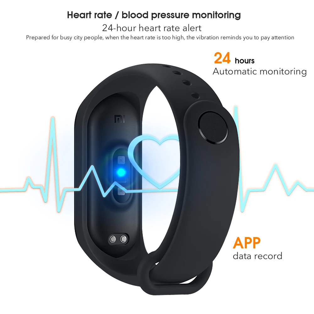  Xiaomi Mi Band 4 Global Version Watch Original Smart Wristband 3 Color AMOLED Screen Mi Band 4 Blue - 4000105066092