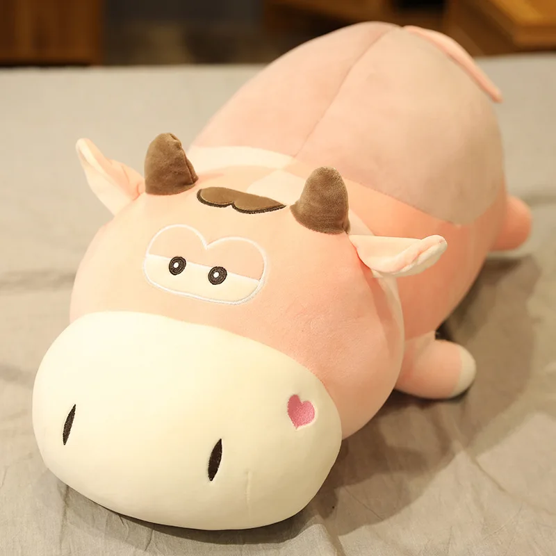 

Мультяшная корова, диванная подушка, кровать для девочки, диванная подушка, толстая Икра, плюшевая кукла, подарок на день рождения, пуховая хлопковая кукла, удобная ткань