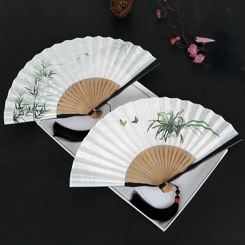 

Вентилятор складной в китайском стиле, портативный для лета, подарок