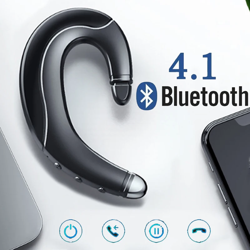JINSERTA Bluetooth костной проводимости наушники со скрытый микрофон Беспроводная Водонепроницаемая гарнитура для iPhone Android
