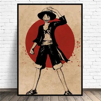 

Luffy one piece anime Anime Art Print Modern Poster Wall Pictures Living Room Decor