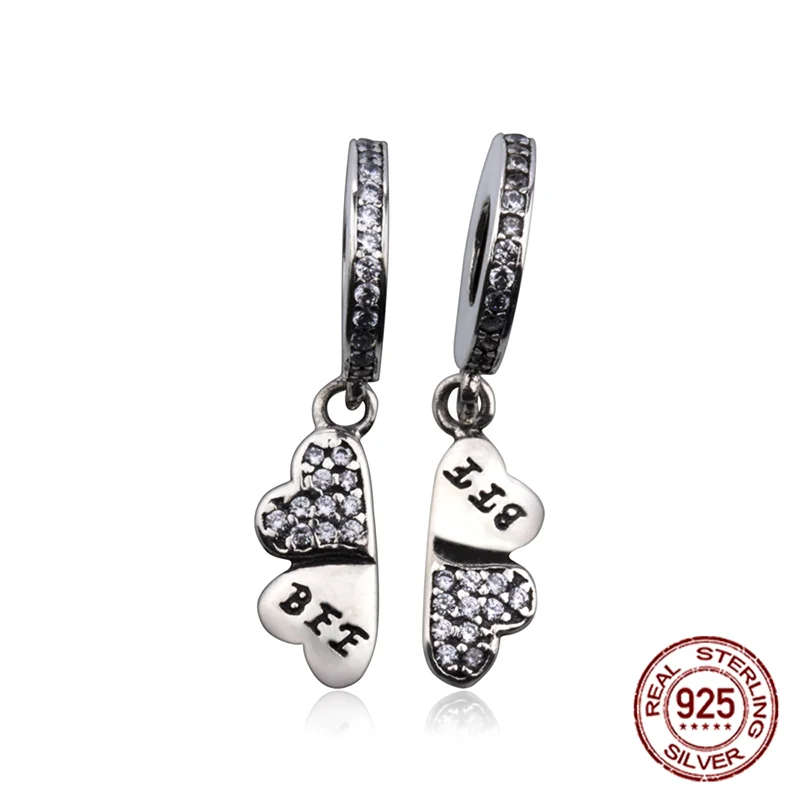 S925 sterling silver girls bag pendant a pair of bee necklace pendants for bracelet beads