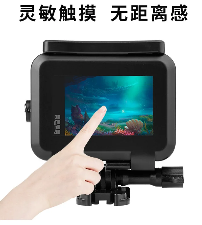 

Аксессуары для камеры GoPro Hero 9, водонепроницаемый корпус из черной и Золотой стали, защитный чехол для дайвинга с сенсорным экраном