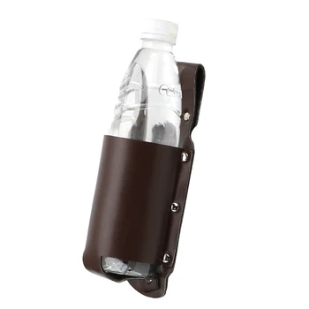 

PU Leather Fanny Pouch Hanging Bags Portable Beverage Can Holder Bottle Waist Beer Belt Bag Outdoor Climbing Camping Hiking