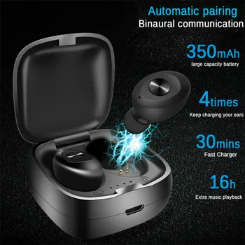 

XG 12 TWS Wireless Bluetooth 5.0 Earphone Stereo Hi-Fi Sports Earpiece With MIC Game In Ear Earphone