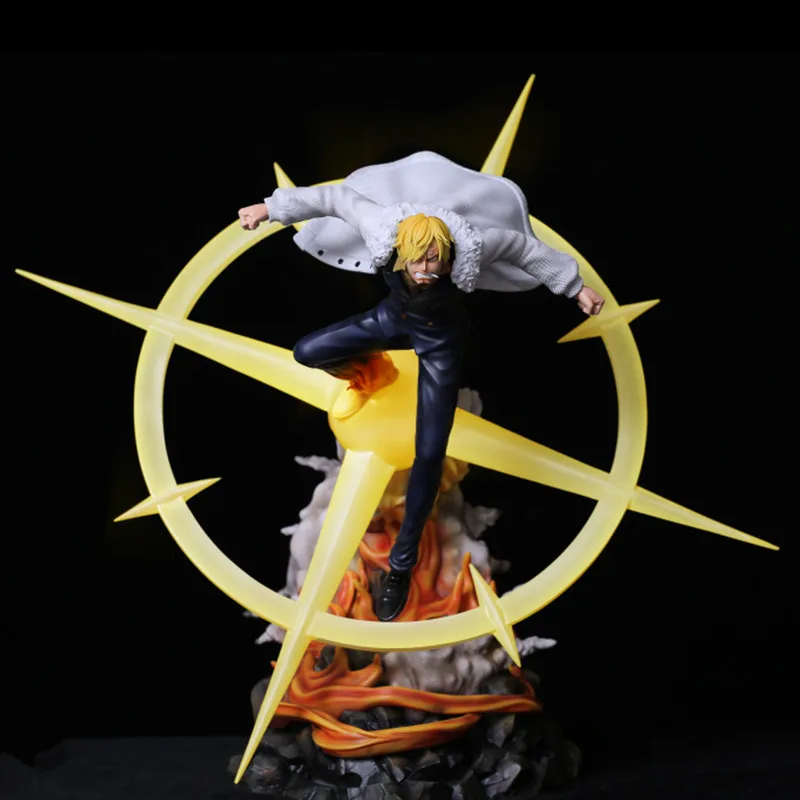 19 69 Anime One Piece Vinsmoke Sanji Diable Jambe Monkey D Luffy S Partner Led Light Gk Resin Box Action Figure Model Toy Y5 Action Figures Aliexpress