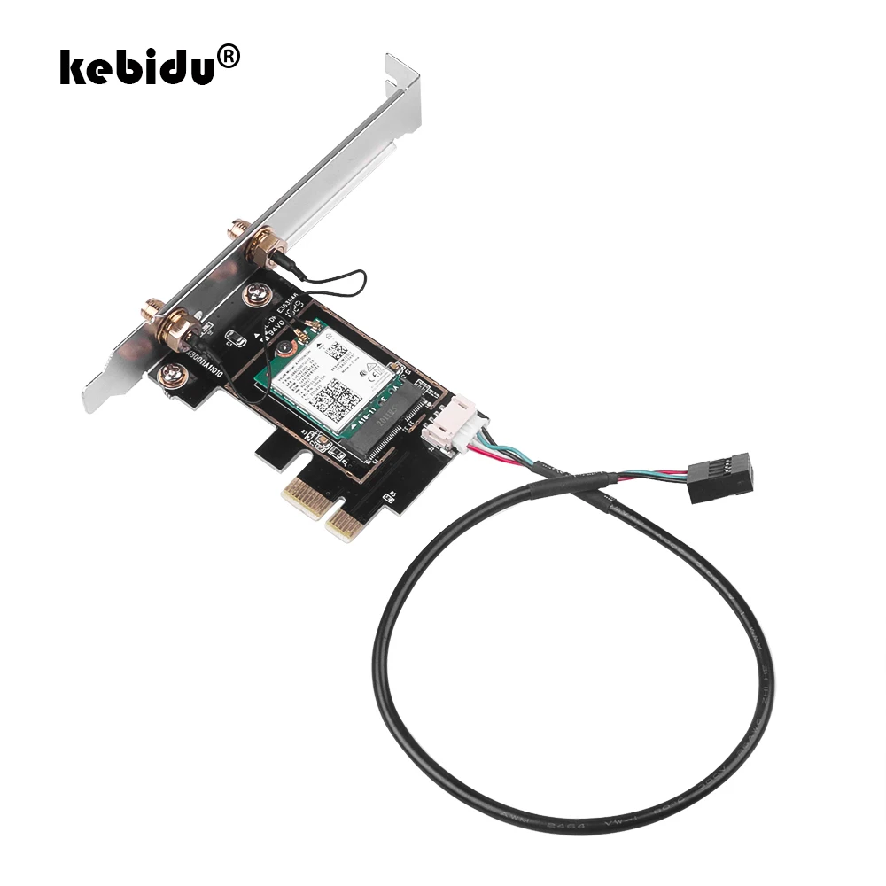 Kebidu Bluetooth 5 0 Wi Fi 6 адаптер карты Dual Band 2 4G 5G 6th поколения PCIE сетевая карта настольный