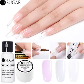 

UR SUGAR 15ml Acrylic Powder with Liquid Set for Nail Extension Pink White Clear Polymer Powder Nail Tips Finger Extend Builder