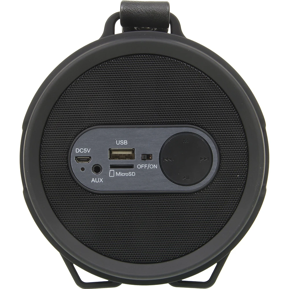 Колонка порт. Ginzzu GM-887B черный 12W 2.0 BT/3.5Jack/USB 3000mAh