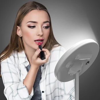 

Led Light Makeup Mirror Desktop Rechargeable Vanity Mirror Desktop Folding Professional Beauty Portable Mirror With LED Light