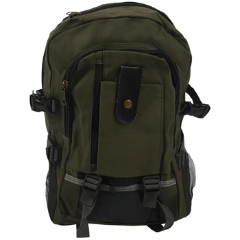 

Men's Military Vintage Canvas Rucksack Backpack Hiking Camping Bag Army green