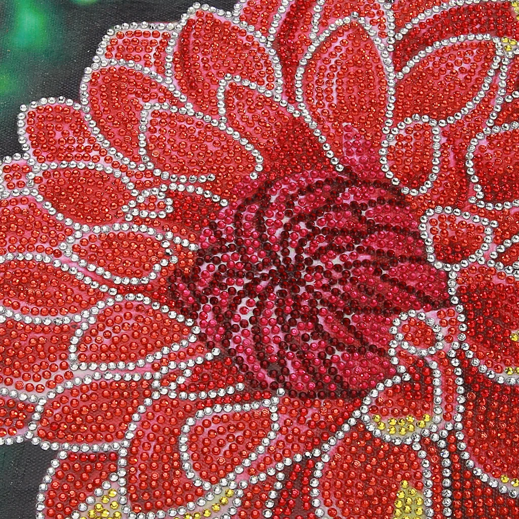 5D DIY особой формы алмазная живопись, красные цветы вышивка крестом мозаика набор для рукоделия с стены Стикеры подходит для украшения дома