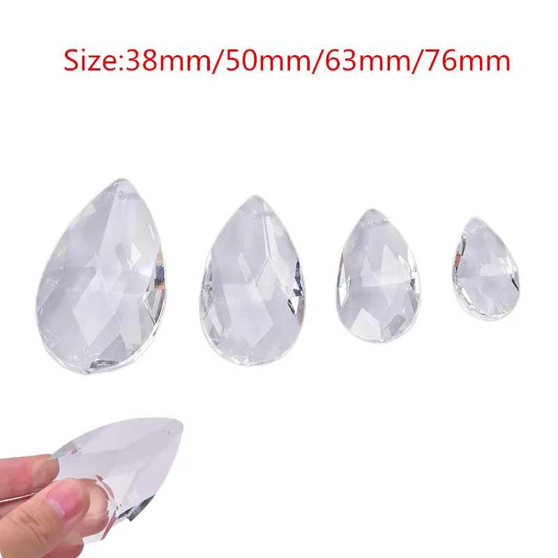 1pc Clear Chandelier Glass Crystals Lamp Multi Faceted Bead Transparent Hanging Drops Pendants 38mm/50mm/63mm/76mm | Лампы и освещение