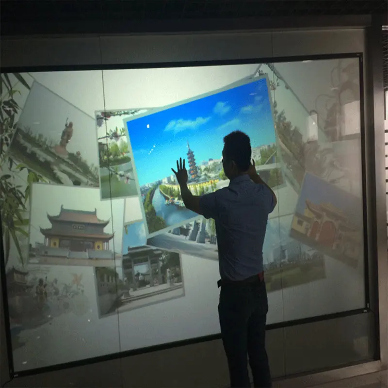 Sunice 1.52x3m Transparent Holographic Rear Projection Film For Shopping Window Airport 60''x118''