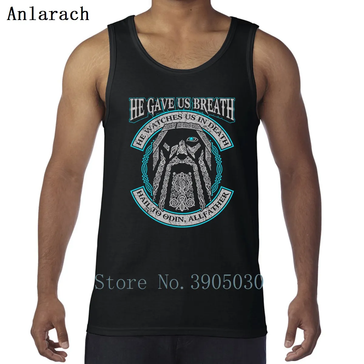 

Odin He Gave Us Breath He Watches Us In Death Vest Gift Authentic Custom Crazy Tank Top Men Singlets Summer Pictures
