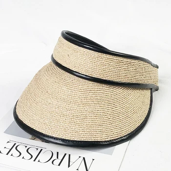 

Straw hat empty top simple vacation beach hat fashion sunscreen sun hat men and women