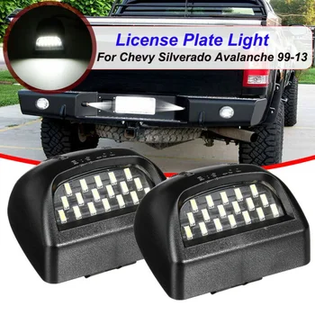 

2pcs License Plate Lights LED For Chevy Silverado Avalanche 99-13 Accessories Car