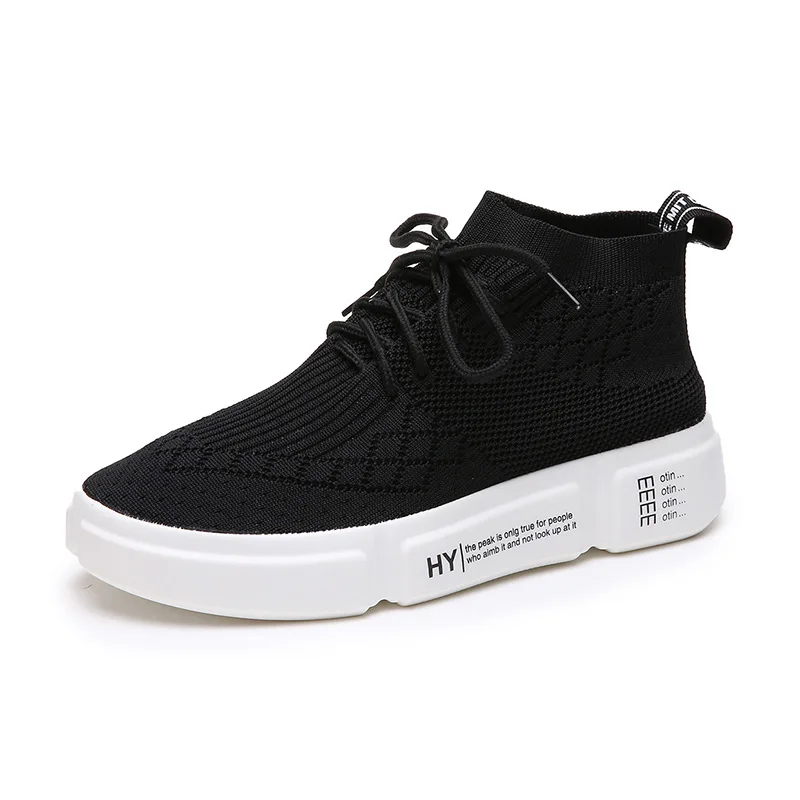 

Athletic Shoes Women's 2019 New Style Korean-style Ulzzang Running Shoes INS Polyurethane Fly Woven Socks Boots a Generation of