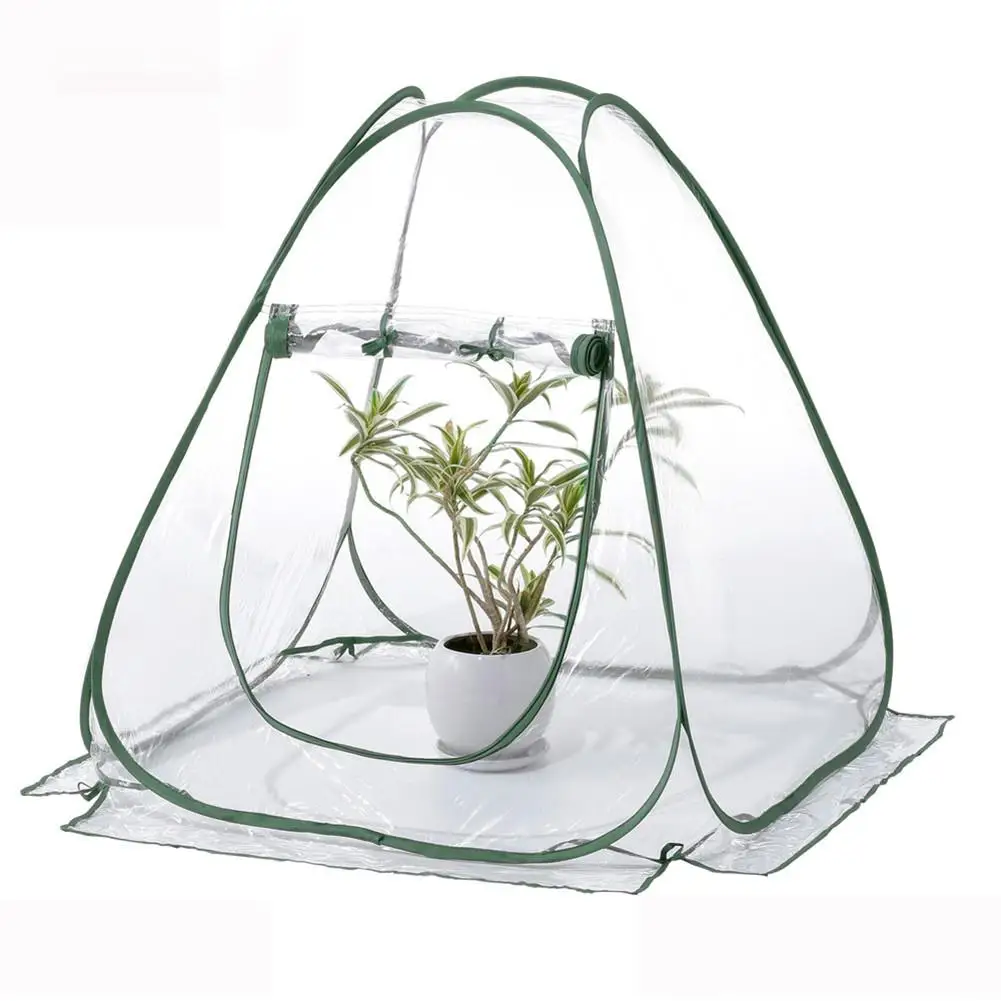 

PVC Transparent Greenhouse Portable Folding Mini Flower House Planting Cover Insect-Proof Bird Cover Plant Warm Room Garden