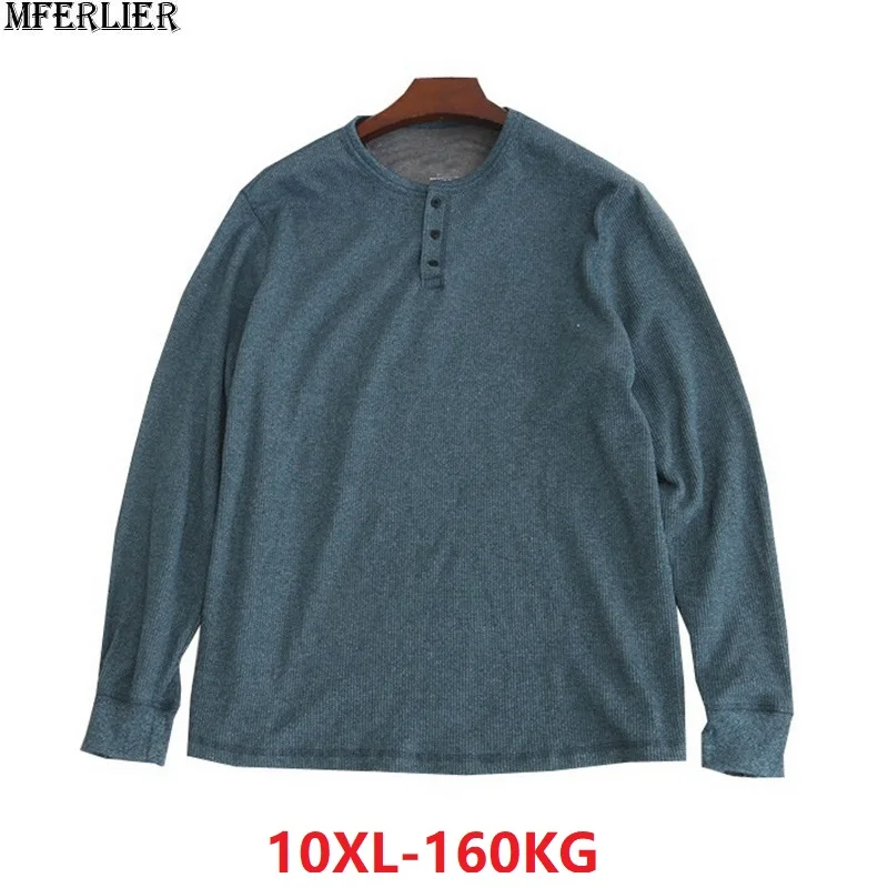 Мужской весенний зимний свитер размера плюс 10XL 5XL 8XL, мужской свитер из хлопка, свободный, негабаритный, эластичный, тянущийся, синий, 60