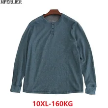Мужской весенний зимний свитер размера плюс 10XL 5XL 8XL, мужской свитер из хлопка, свободный, негабаритный, эластичный, тянущийся, синий, 60