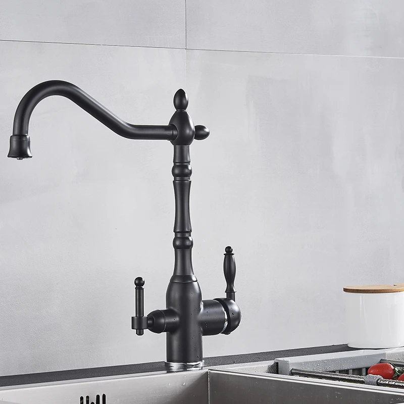 Kitchen Sink Faucet Purify Faucet 360 Degree Rotation Hot and Cold Water Mixer Taps Purification Taps Deck Installation Faucet modern kitchen sink