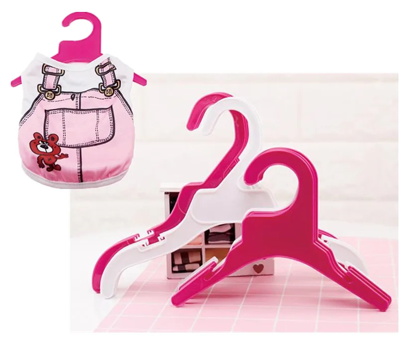 

10PCS/Set Plastic Tough Pet Dog Puppy Cat Clothes hanger 18cm/25cm White&Red Length Dog Product Accessories