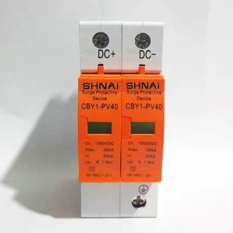 Surge Protector Surge Protective Device SPD DC 500V 800V 1000V 2P DC1000V 20KA~40KA Low-voltage Arrester House din rail 2 Poles