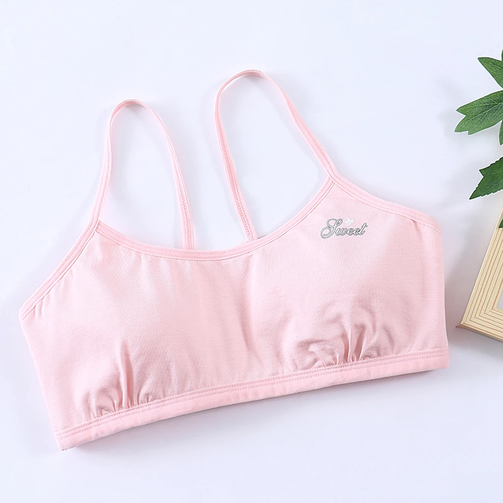 Young Girls Teen Girls Breathable Bra Wireless Stretchy Yoga Bras Training Bra for Activity Gym