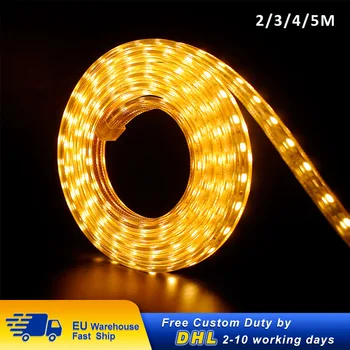

LED Strip With Switch 2M AC220V 60 Leds/m IP65 Waterproof SMD 5050 LED Tape Lamp Christmas Light Decoration Outdoor for home