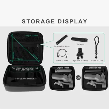 

BEESCLOVER For OSMO Mobile 3 Storage Bag DIY Carrying Case For DJI OSMO MOBILE 3 Box Sport Video Camera Travel Bag r60