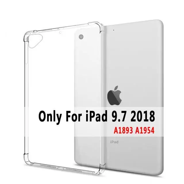 Прозрачный прямая сопротивление силиконовый чехол для Apple iPad 2/3/4 9,7 Air 1 2 5 6 iPad Pro 9,7 11 10,5 12,9 мини-платье на возраст 2, 3, 4, 5, 10,2 чехол - Цвет: For iPad 9.7 2018