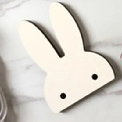 White Rabbit Настенные крючки, украшение, деревянная дверная стойка, различные формы, холодильник, кухня, гостиная, холодильник, 3D наклейка, украшение для детской спальни - Цвет: White Rabbit
