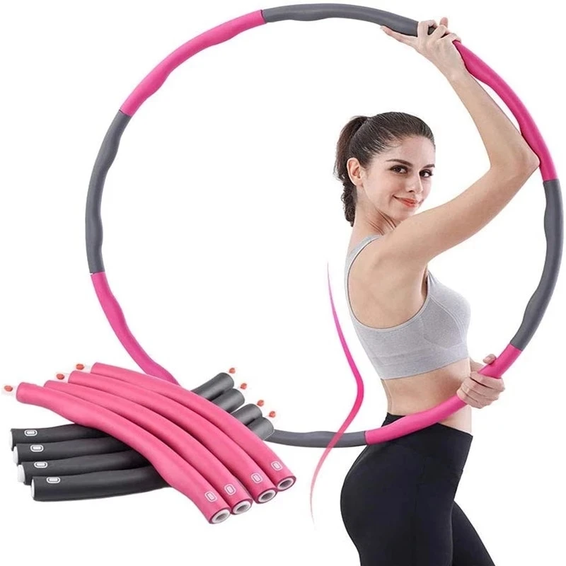 8 Part Removable Sport Hoop Woman Slimming Fitness Equipment Weight Loss Thin Waist Abdominal Exerciser Gym Training Ring Circle