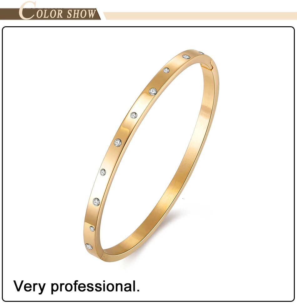 Gold Bangles Stainless Steel Women (2)