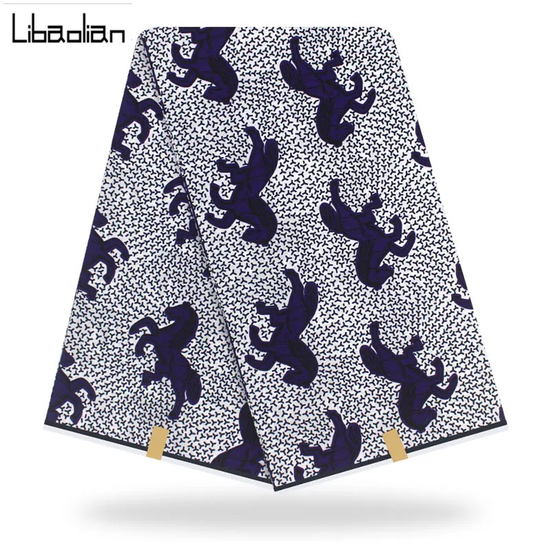 Новое поступление хлопок африканская вощеная ткань воск для батика африканская Анкара настоящая расписаная восковая Ткань 6 ярдов/шт F909-30