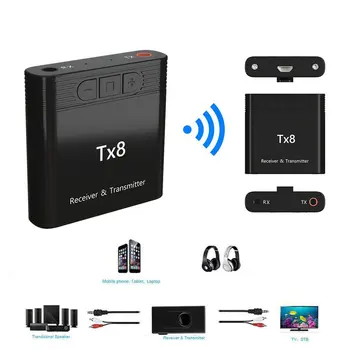 

Bluetooth 5.0 Audio Transmitter 2 In 1 Bluetooth Audio Receiver BT-enabled Smartphones/ Tablets/ Desktops And Laptops/ TX Mode