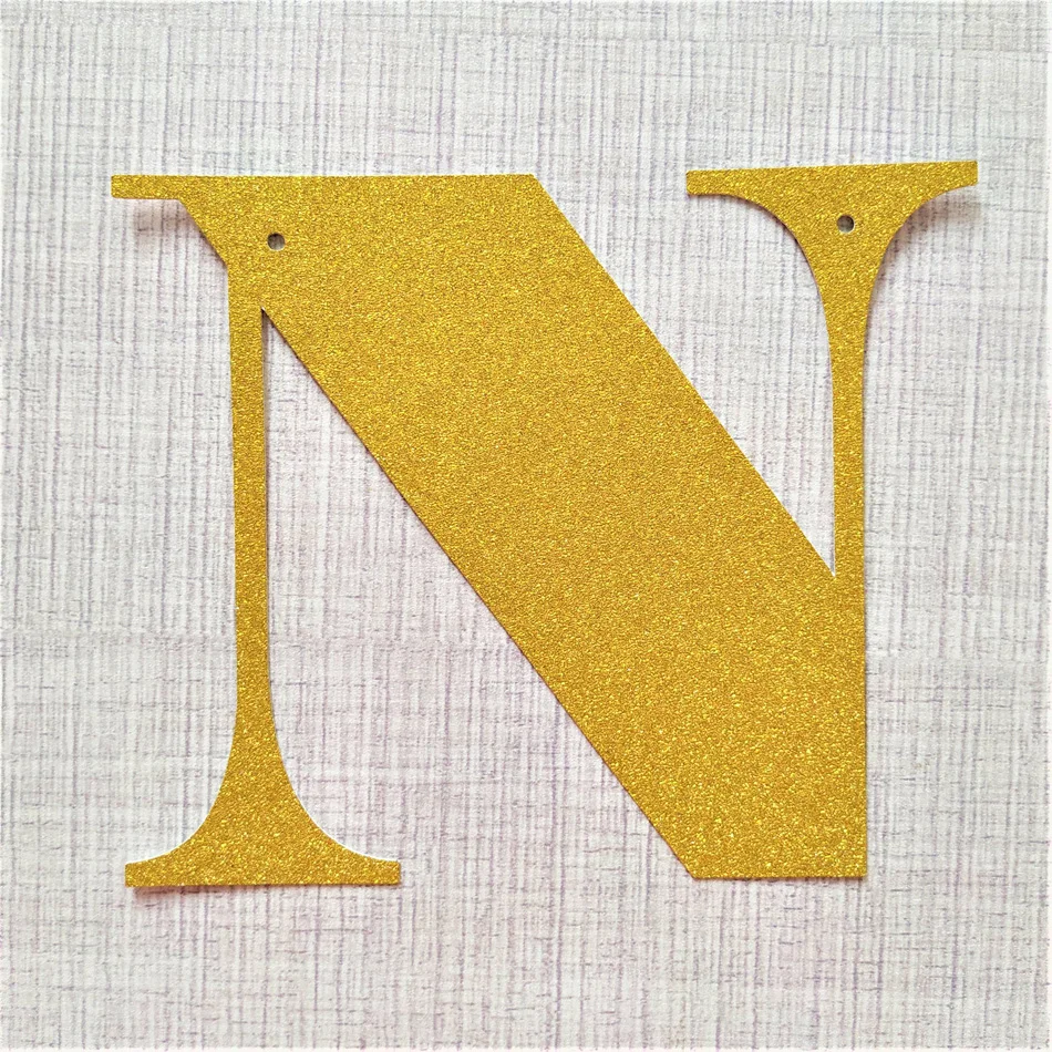 thumbnail image 1 of Banderín de letras de papel con purpurina personalizado con el alfabeto, banderines colgantes para fiestas, guirnaldas decorativas para fiestas, cumpleaños y bodas, 1 of 5