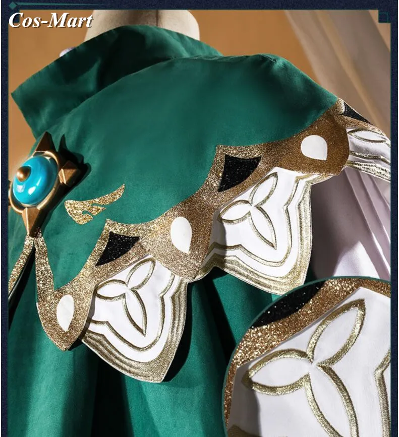 Cos-Mart  Genshin Impact Venti ڽ ǻ ٶ  м    ü Ʈ   Ƿ S-XL New