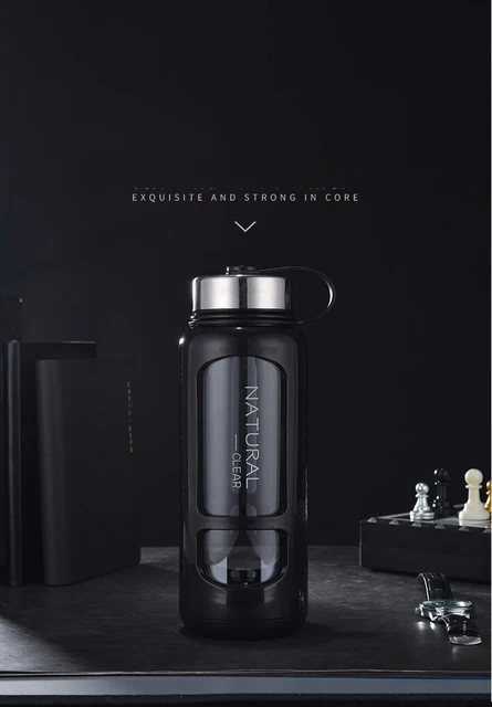Portable Water Bottle Glass 520/650/1000ml Large Capacity Cup Fitness Outdoor Sports Leak-proof Bike Climbing Camping 6