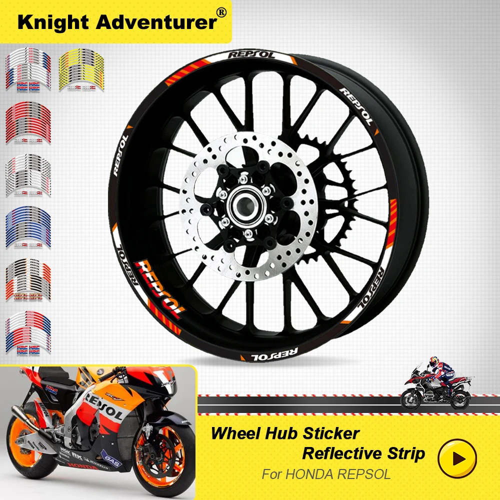 Светоотражающие наклейки на колеса для Honda HRC REPSOL CBR250RR CBR400RR CBR600RR CBR1000RR | Автомобили