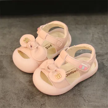 

2020 New Summer Baby Girls Shoes Cute Bow Girl Toddler Princess Sandals Closed toe Soft Pu Leather Infant Shoes for Girl