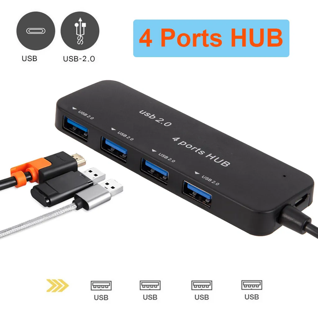 USB концентратор для компьютера 4 порта 2 0|USB-хабы| |