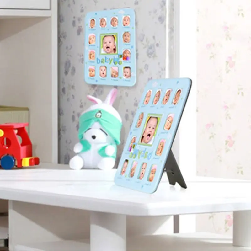 Ребенок от 1 до 12 месяцев год рамка для фотографий домашний декор новорожденные дети подарок на день рождения украшения K4UE