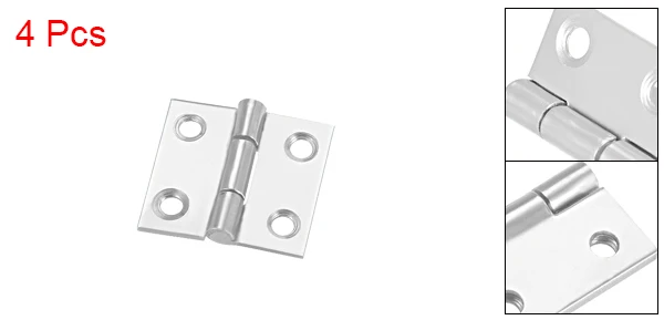 Uxcell 304 петли из нержавеющей стали, серебряные дверные петли для шкафа, фитинги, матовый хром, обычная длина 1,06-2,95 - Цвет: 1.06x 0.98 LxW