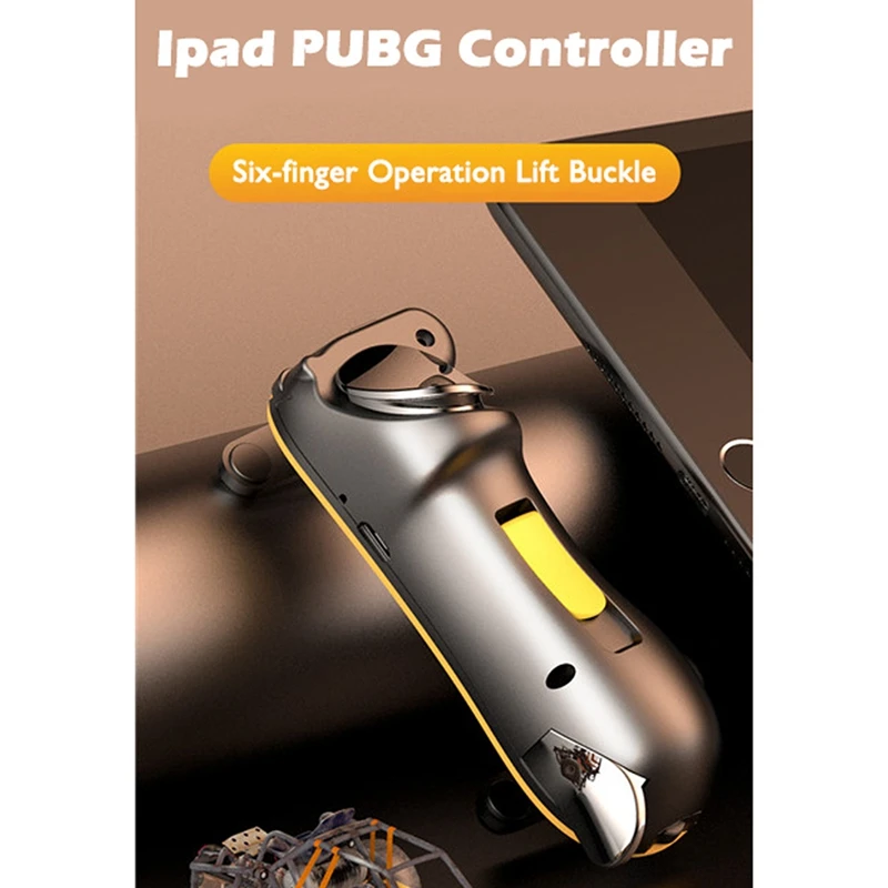 Six Finger Game Controller Capacitance Adjustable Mobile Game Trigger Gamepad Joystick for iPad PUBG