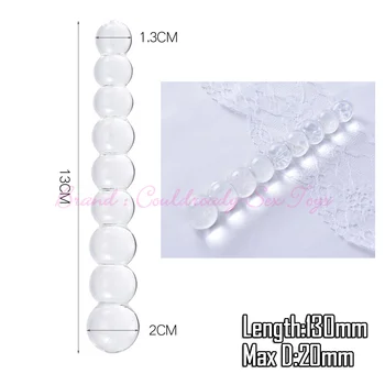 Crystal Glass Dildos Masturbator Realistic Dildo Penis Glass Beads Anal Butt Plug Sex toys for Woman Couples Vaginal Stimulation 2